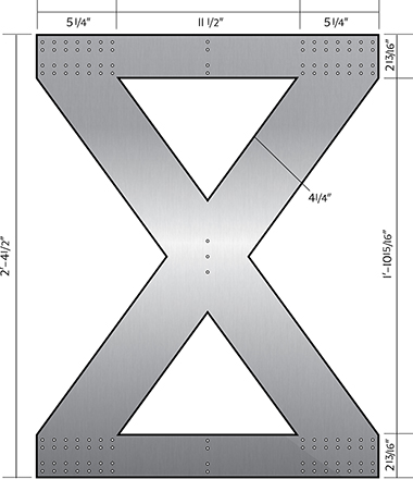 24" Sheer Force Bracket-specs