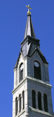 St. Peter the Apostle's steeple and bell tower