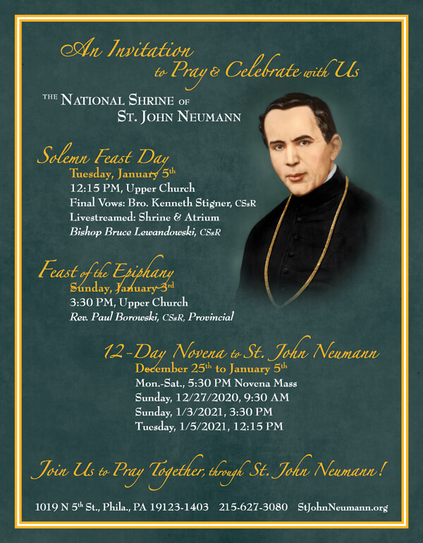 Celebrate St. John Neumann’s feast day January 5, 2021 | The National ...